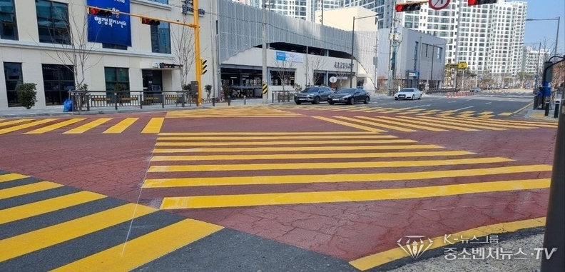 X자형 대각선 횡단보도 <사진제공=광주시 >