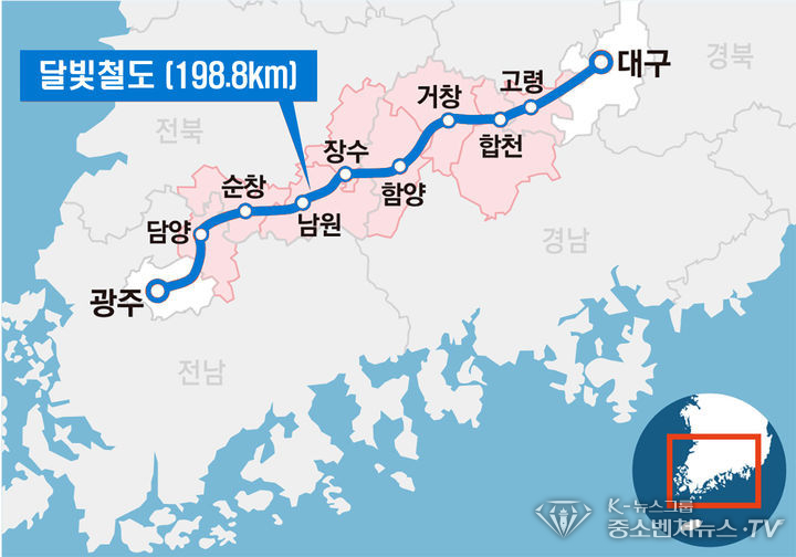 달빛철도노선도. (사진=광주시청 제공)