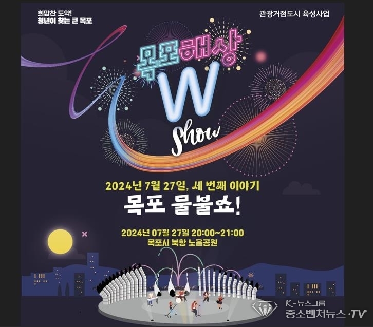 목포 해상 목포해상W쇼 북항 노을공원 특별공연 포스터