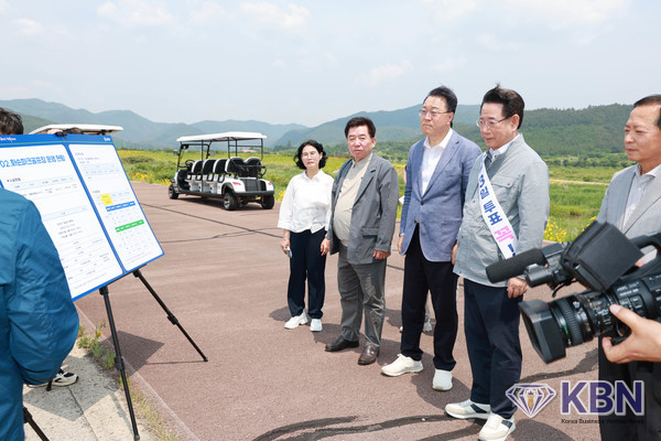 화순파크골프장 현장 브리핑 모습