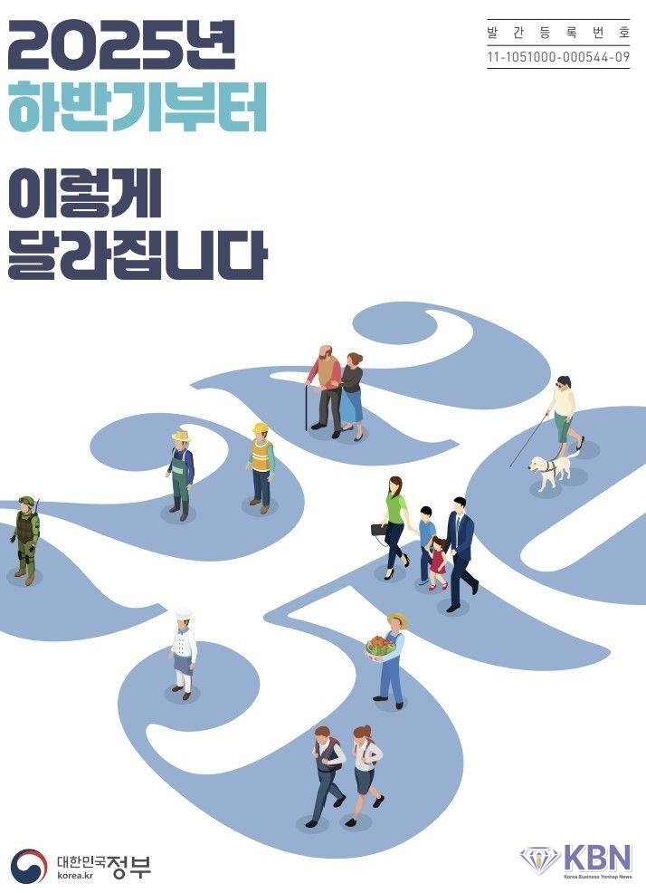 '2025년 하반기부터 이렇게 달라집니다' 책자 표지.