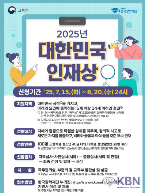 '2025 대한민국 인재상' 광주 후보 모집. (사진=광주시청 제공)