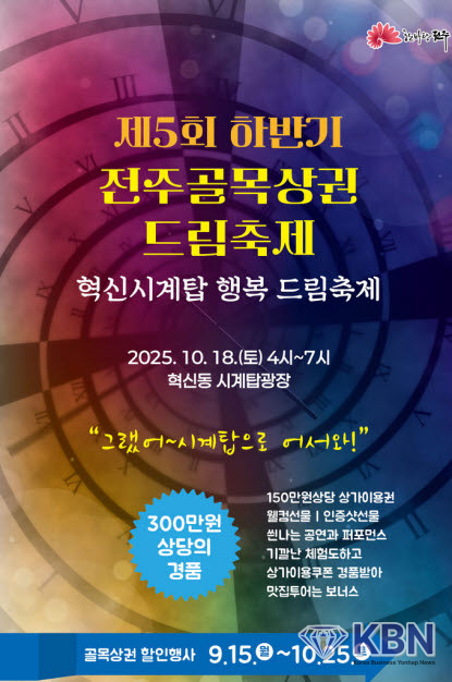 제5회 전북 전주시 '골목상권 드림축제' 포스터. (사진=전주시 제공)