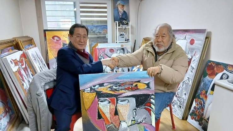 한국의 피카소 어당 박문순 화백을 만나다.